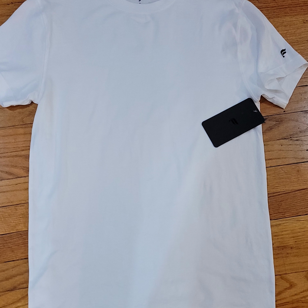 Fabletics Classic White 24-7 Tee with Black Tag